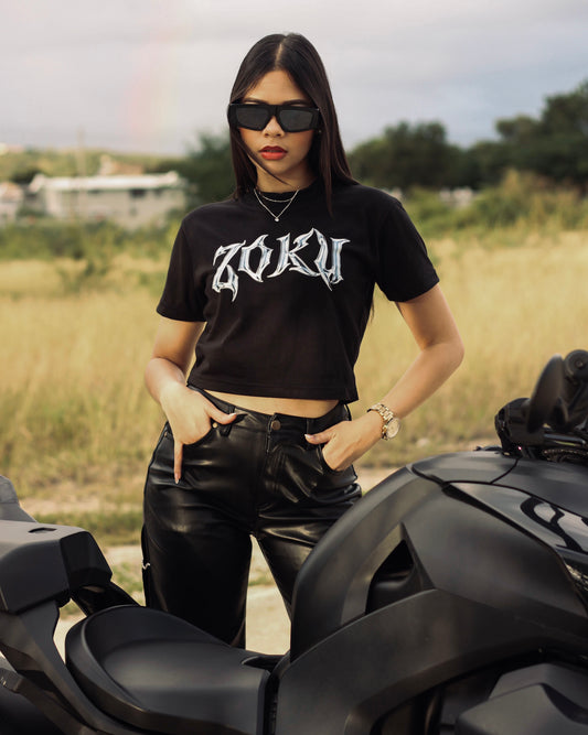 ZOKU GIRLS CHROME CROP TOP